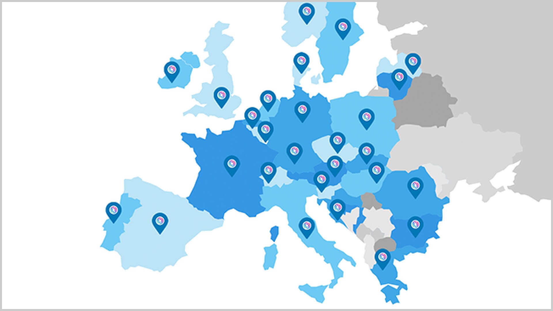 Carte européenne des points de recharge